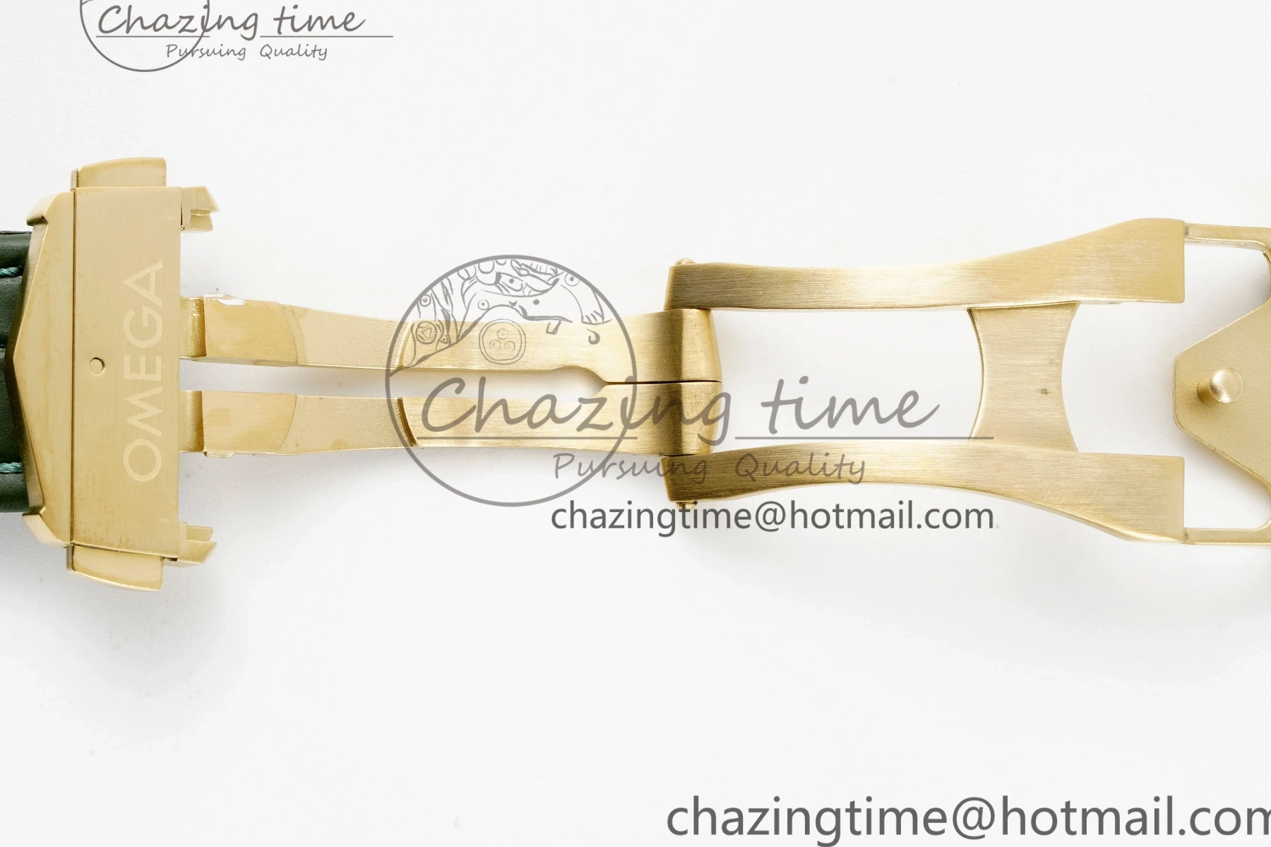 0404 Speedmaster Moonwatch in Moonshine Gold YG RMF Best Edition Green Dial on Green Leather Strap Manual Chrono EasyCare 7832